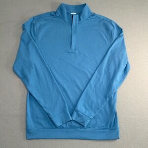 Swannies Quarter Zip Pullover Mens Medium Blue Performance Golf‎ Activewear